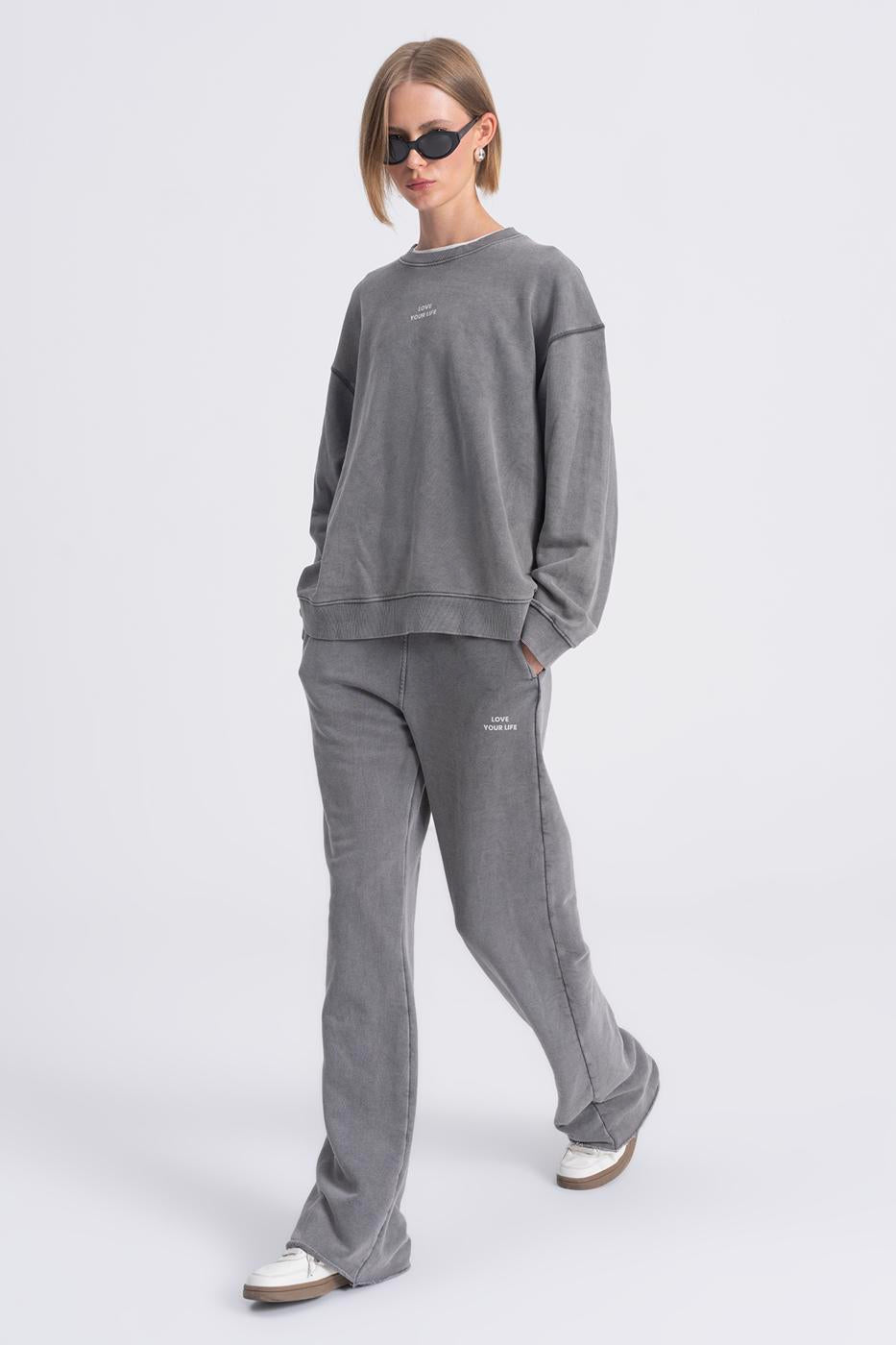 Straight Cut Trousers Anthracite