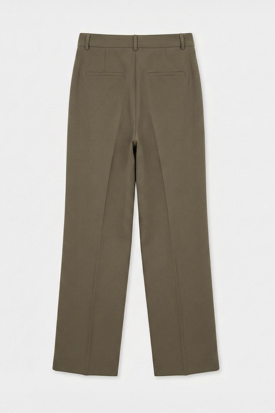 Straight Cut Trousers Khaki