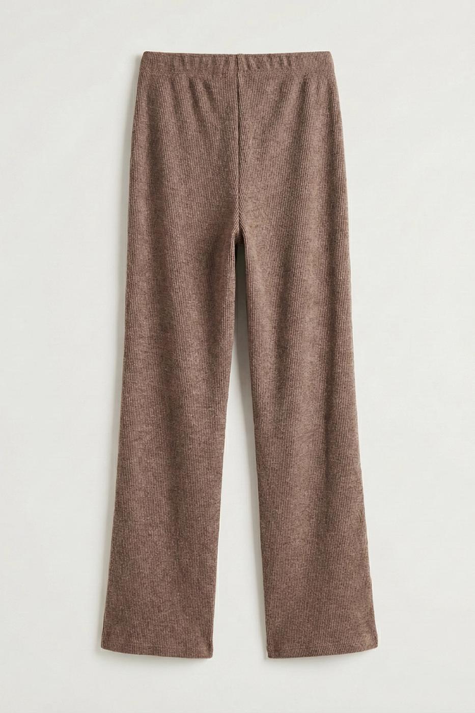 Straight Cut Trousers Brown