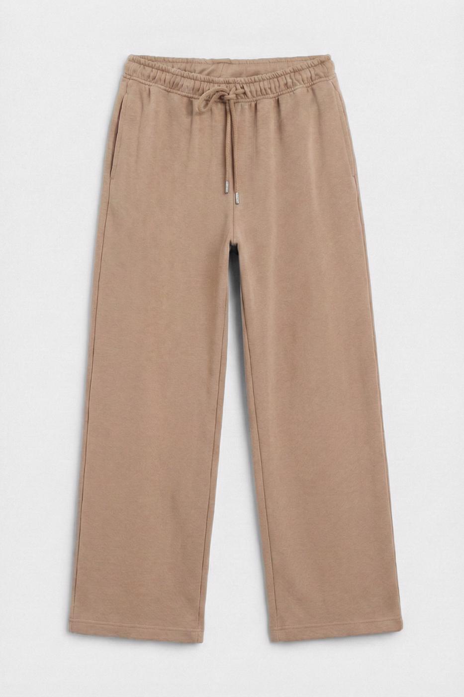 Straight Cut Trousers Beige