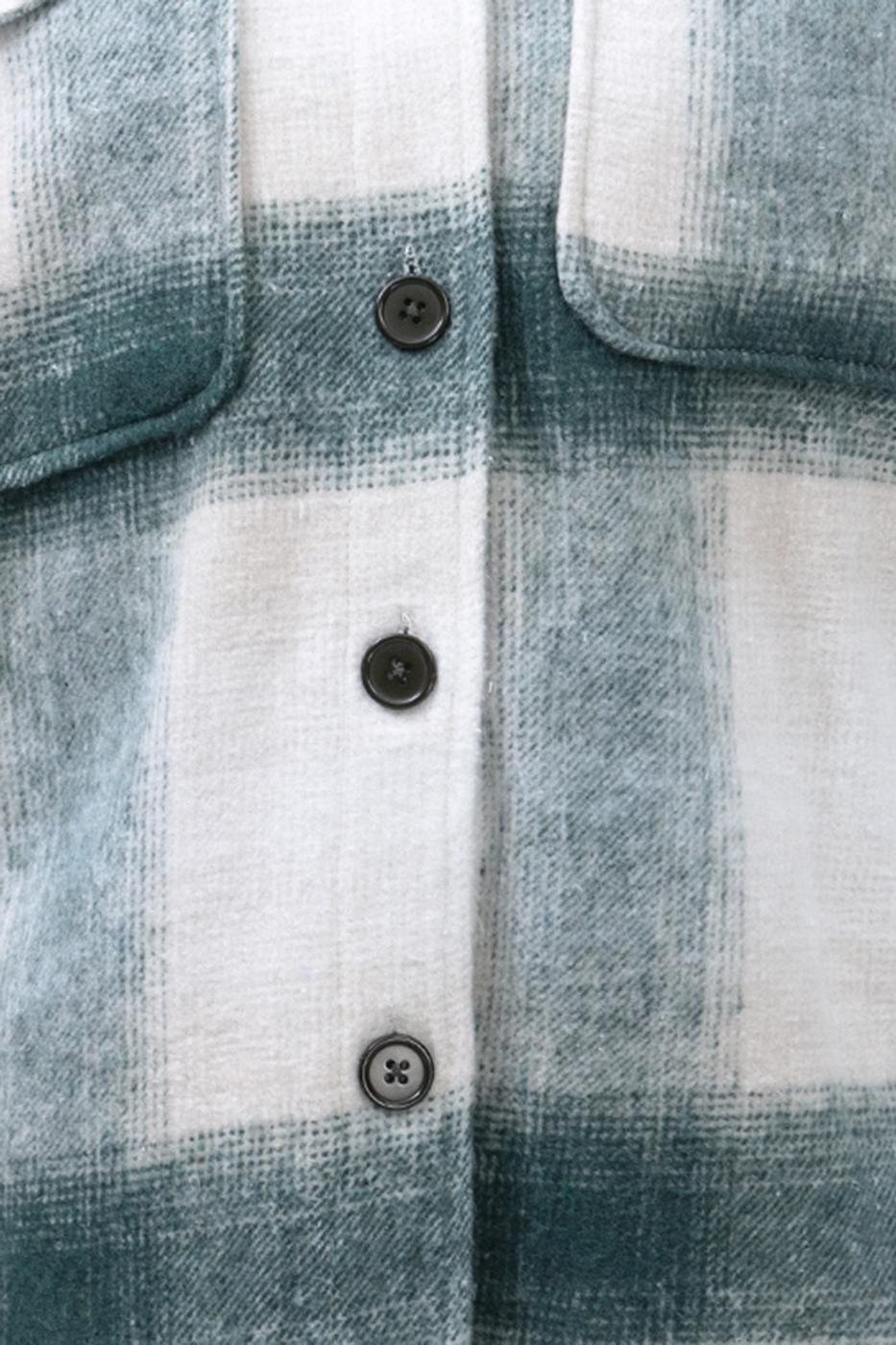 Checked Shirt Jacket Green