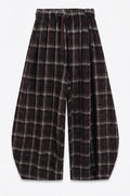 Plaid Harem Pants Brown
