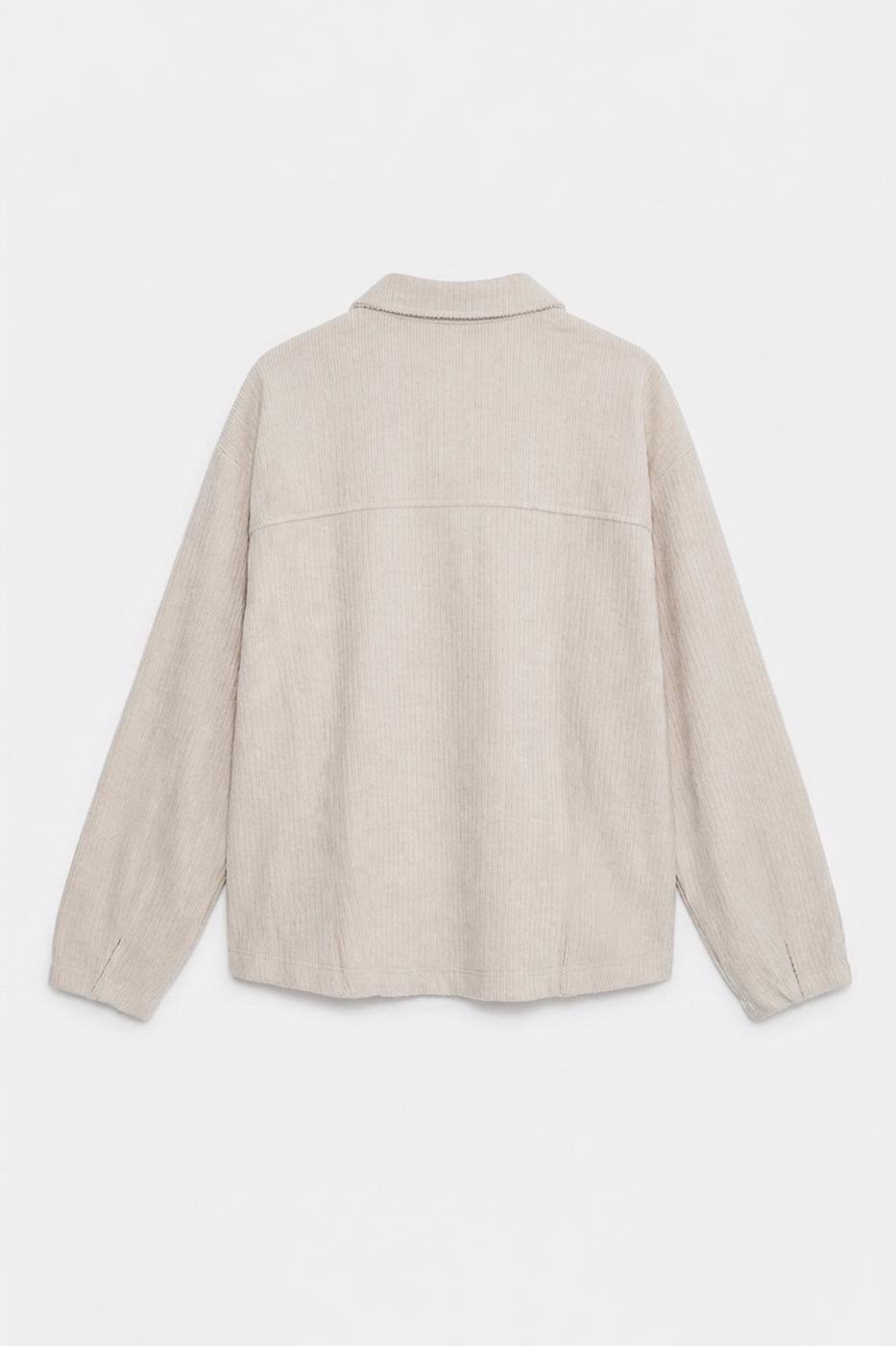 Corduroy Oversize Shirt Beige