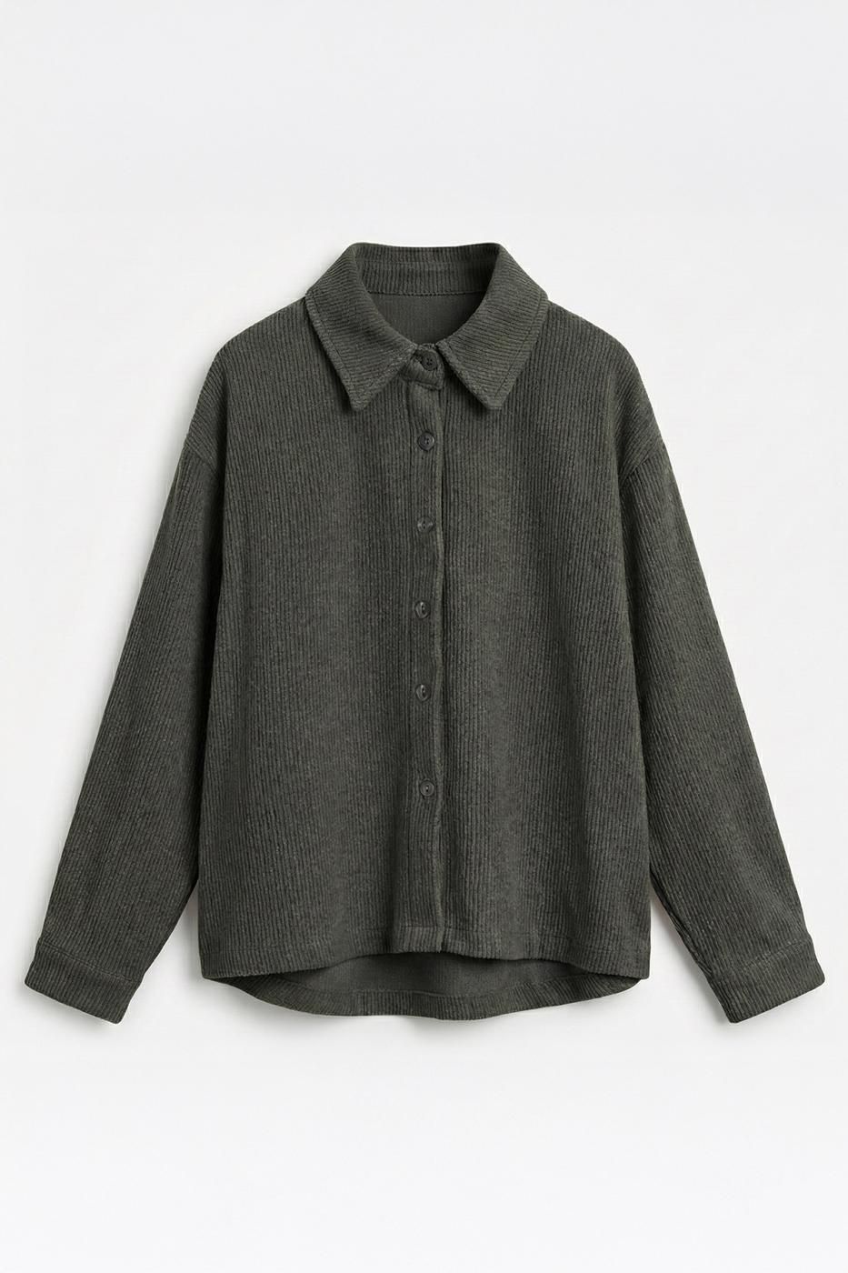 Corduroy Oversize Shirt Khaki