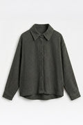 Corduroy Oversize Shirt Khaki