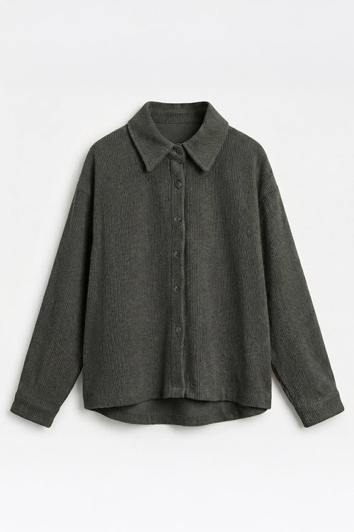 Corduroy Oversize Shirt Khaki