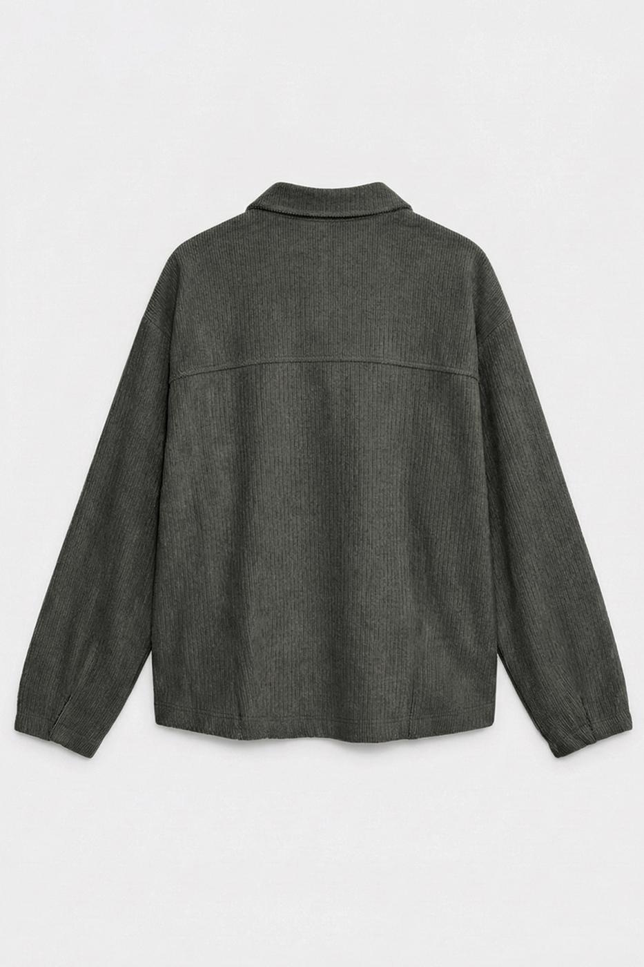 Corduroy Oversize Shirt Khaki