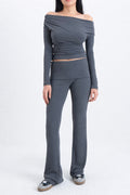 Corduroy Slim Fit Trousers Grey