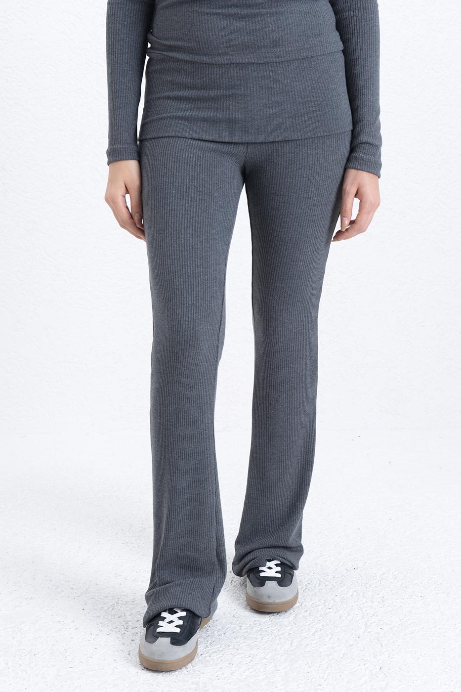 Corduroy Slim Fit Trousers Grey