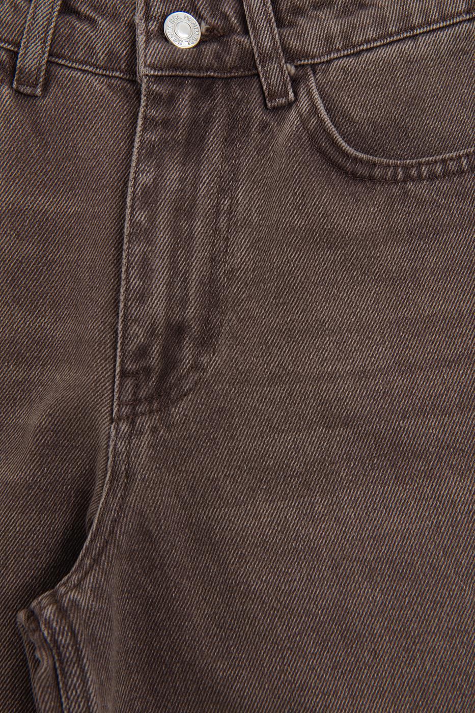 Wide-Fit Colorful Denim Pants Brown