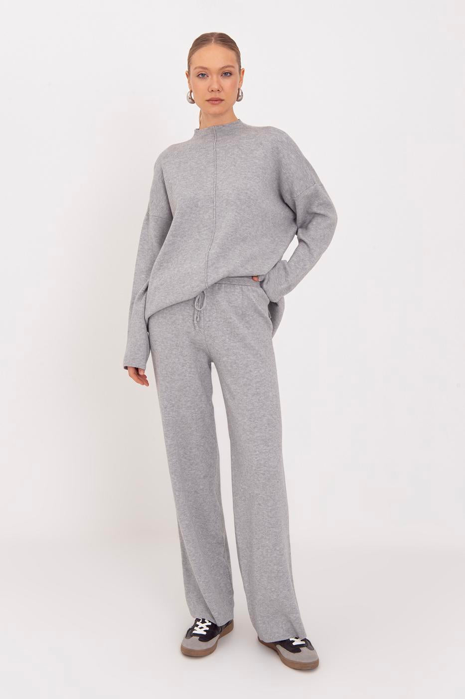 Wide Leg Knitted Trousers