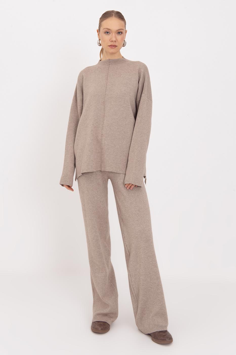 Wide Leg Knitted Trousers