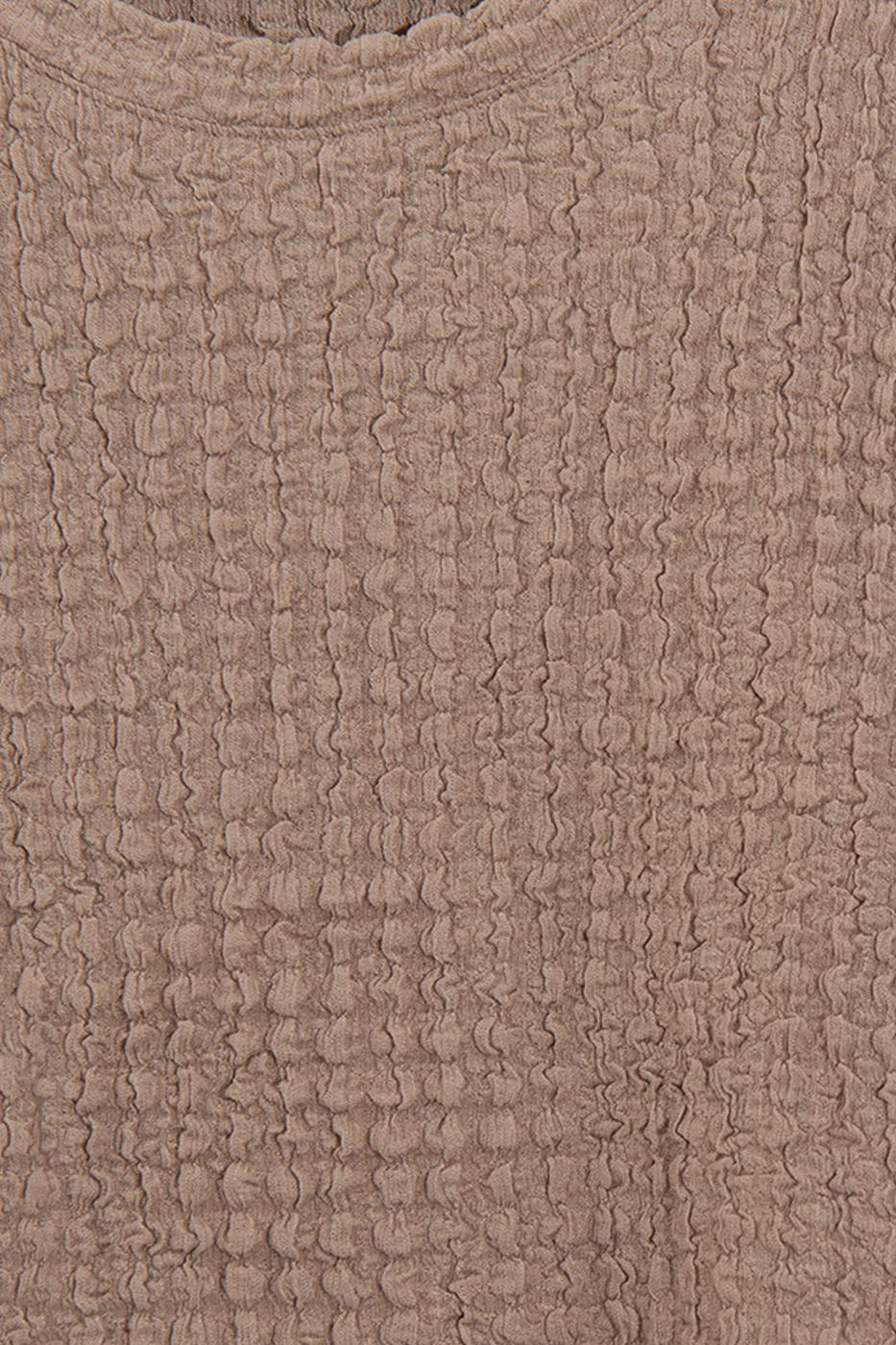 Textured Crop Top Beige