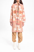 Mandarin collar coat Beige