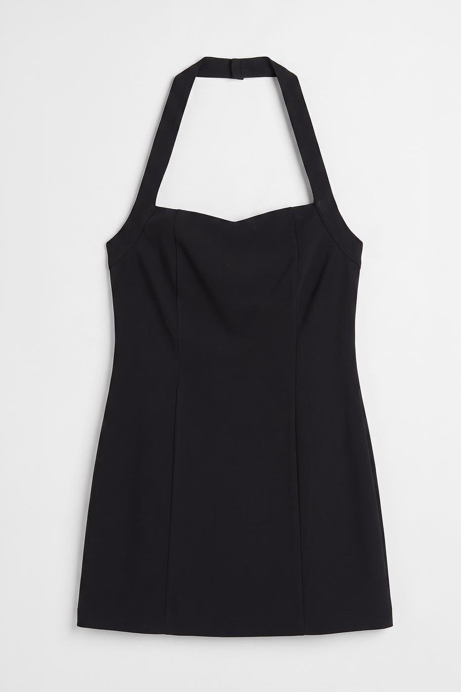 Halter Mini Dress Black
