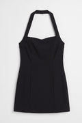 Halter Mini Dress Black