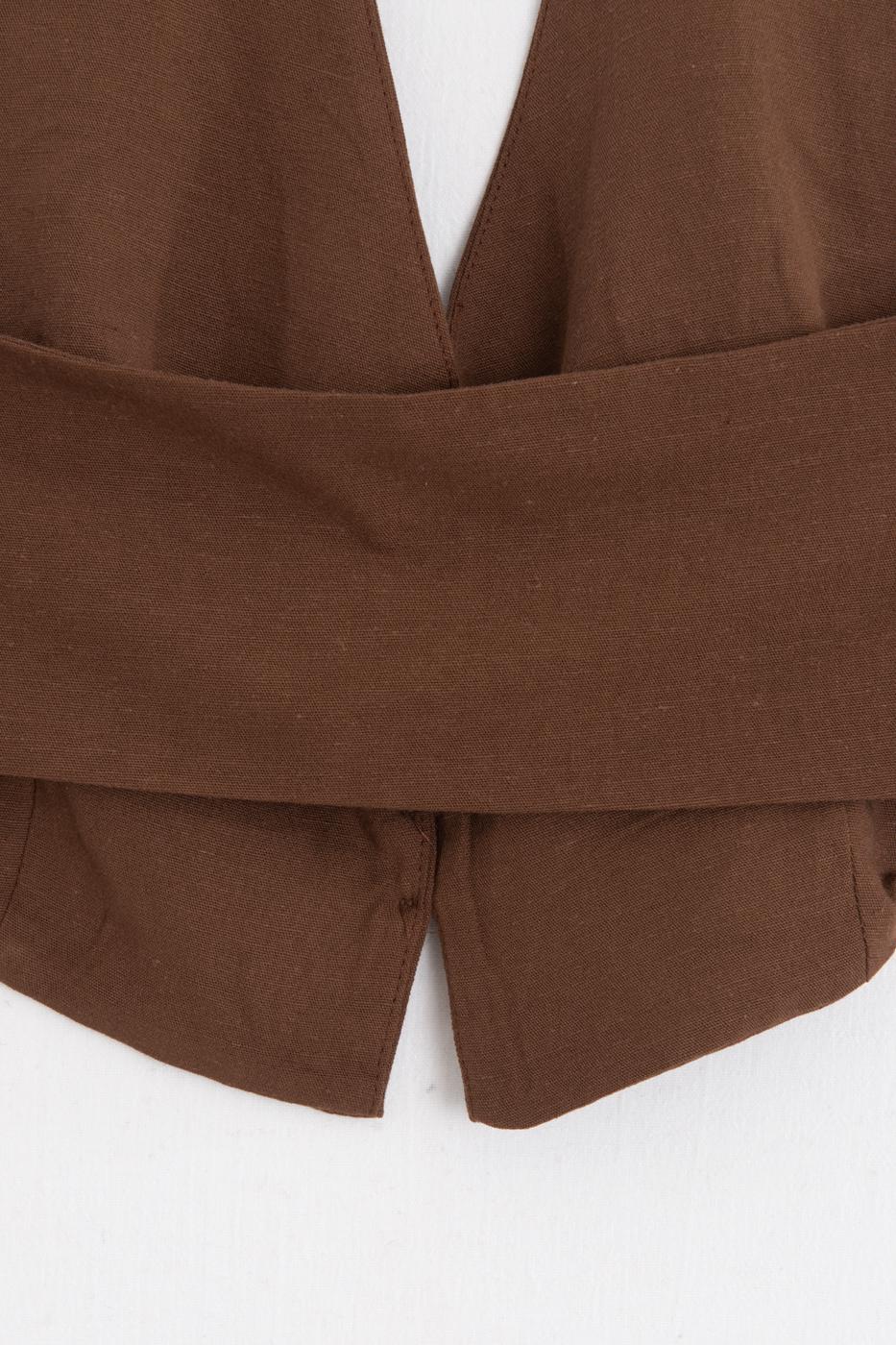 Halter Neck 100% Linen Vest