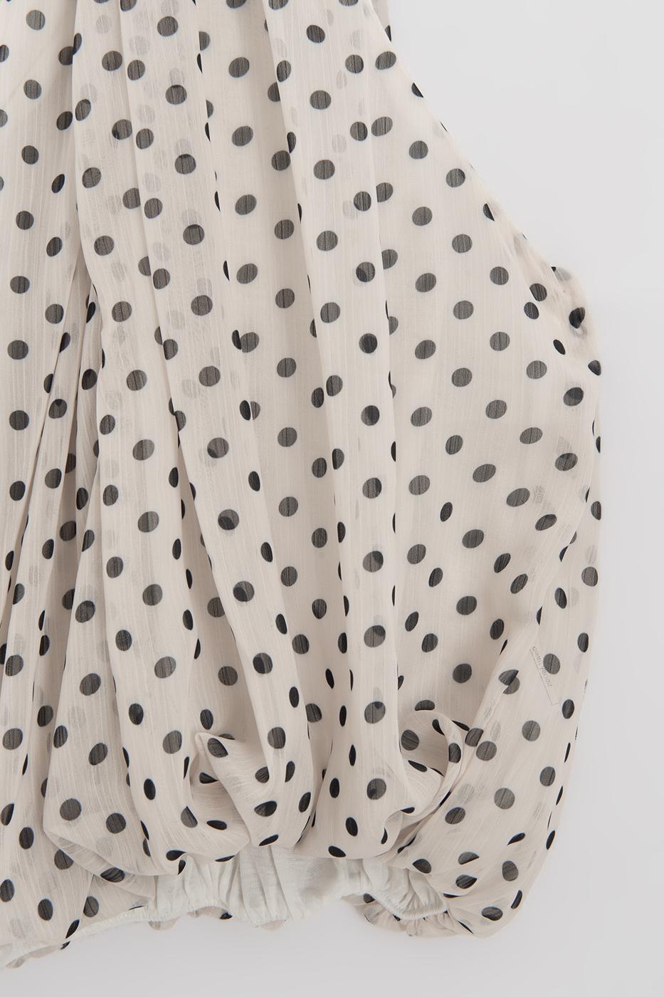 Halter Neck Draped Blouse Off whıte