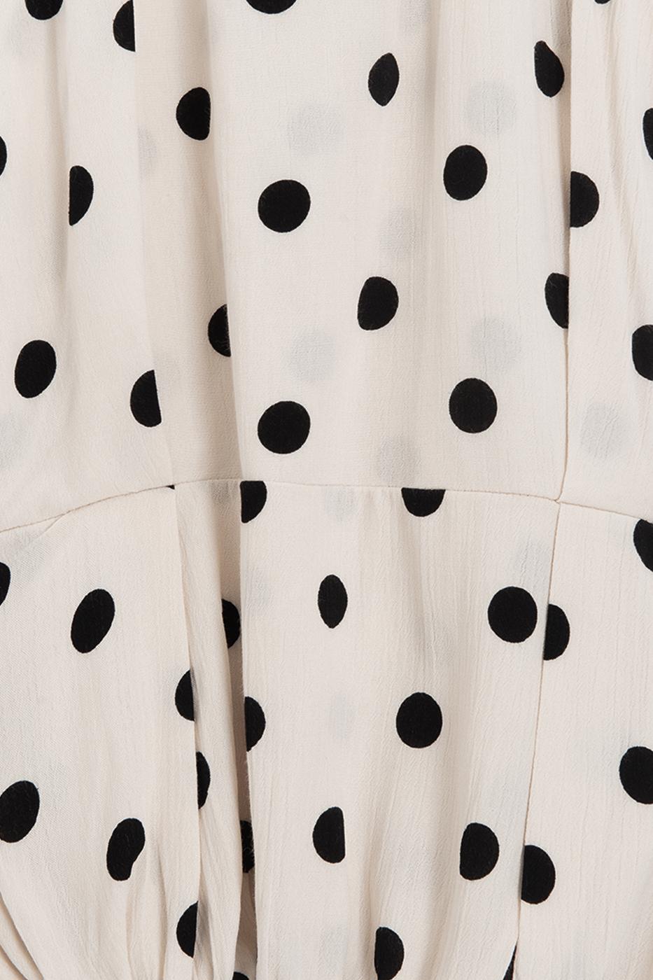 Halter Neck Balloon Blouse Ecru