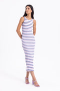 Halter Neck Midi Pencil Dress Lila