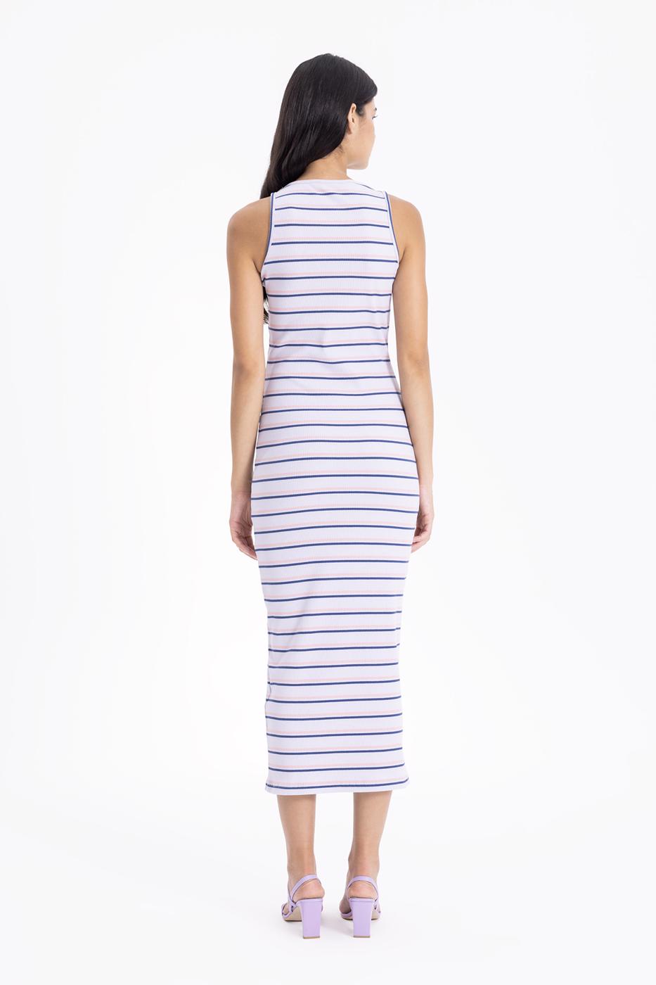 Halter Neck Midi Pencil Dress Lila