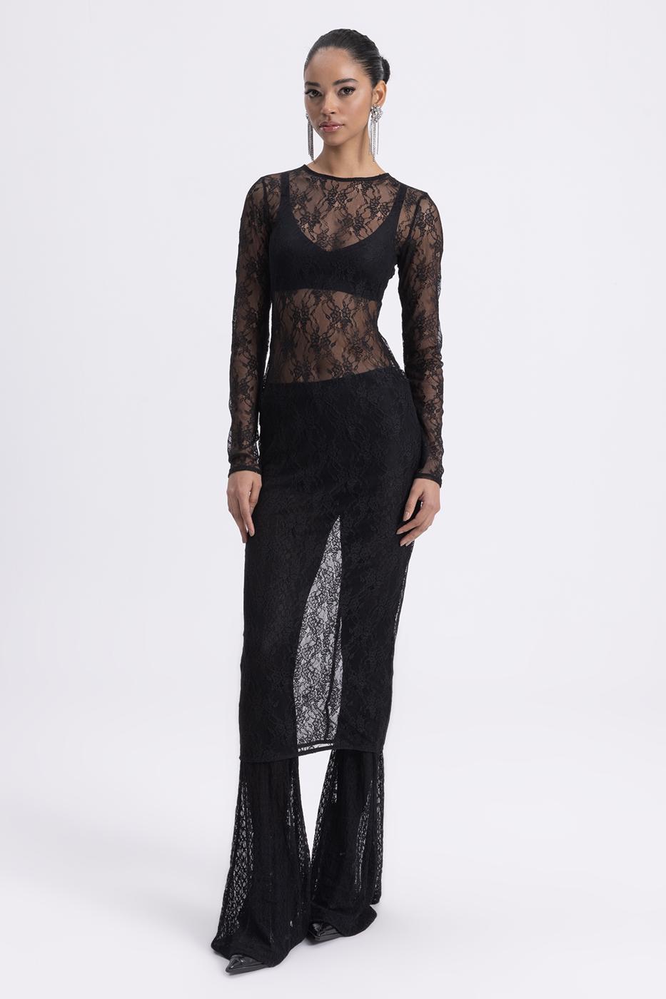 Flare Leg Lace Trousers