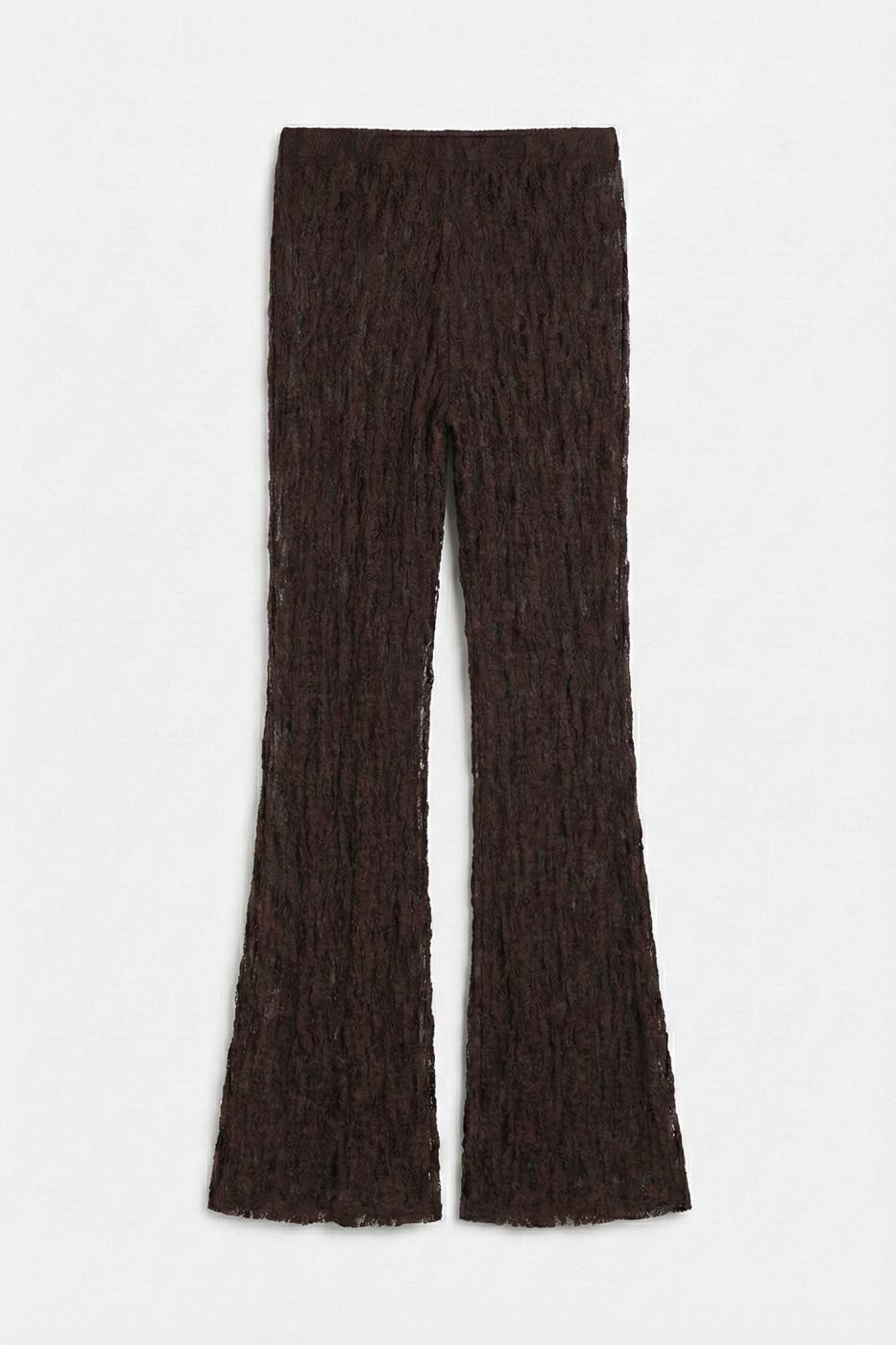 Spanish-style lace-up trousers Brown