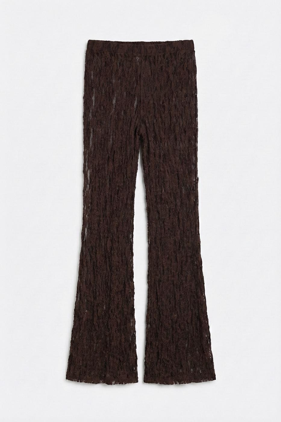 Spanish-style lace-up trousers Brown