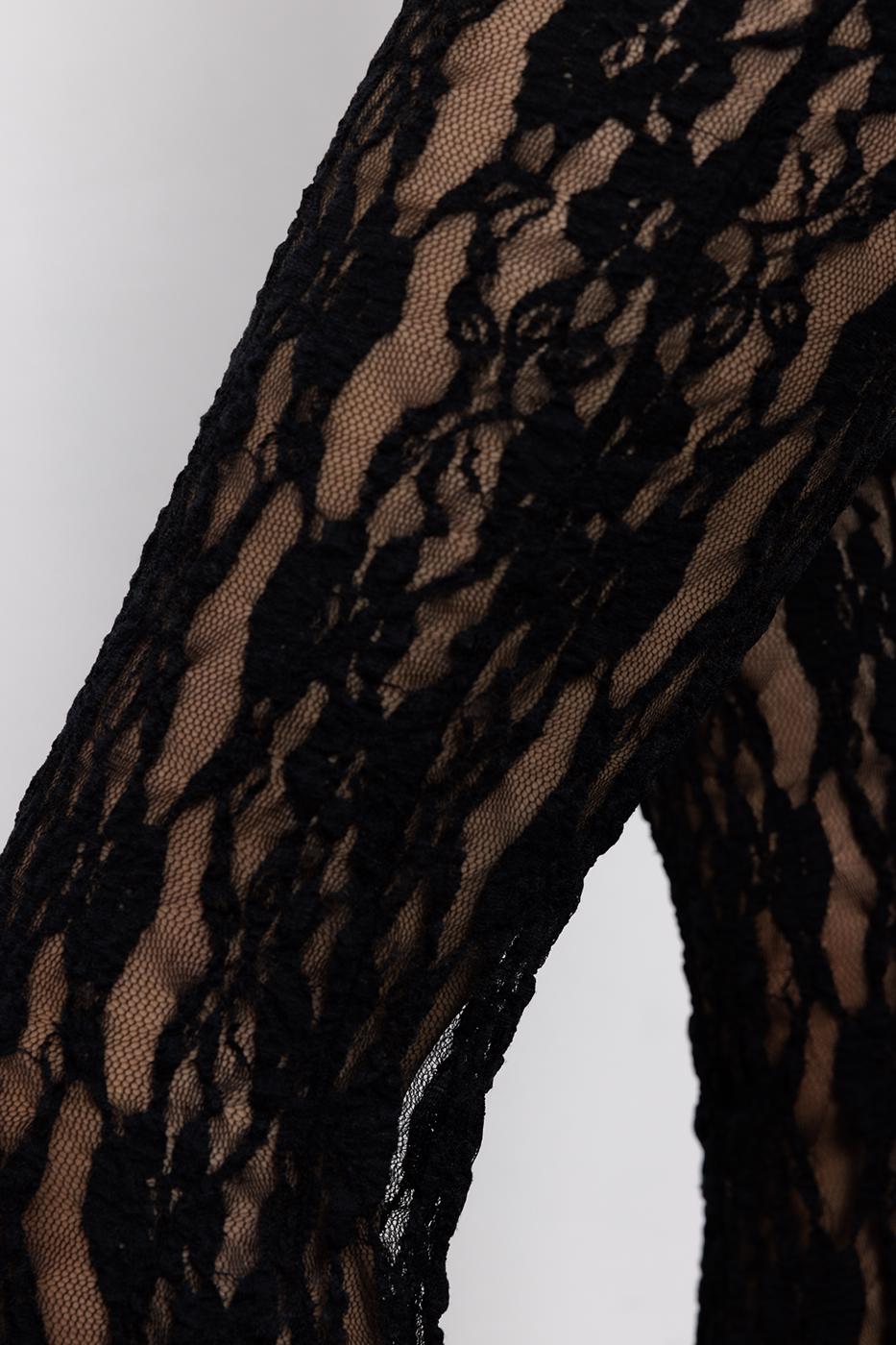 Spanish-style lace-up trousers Black