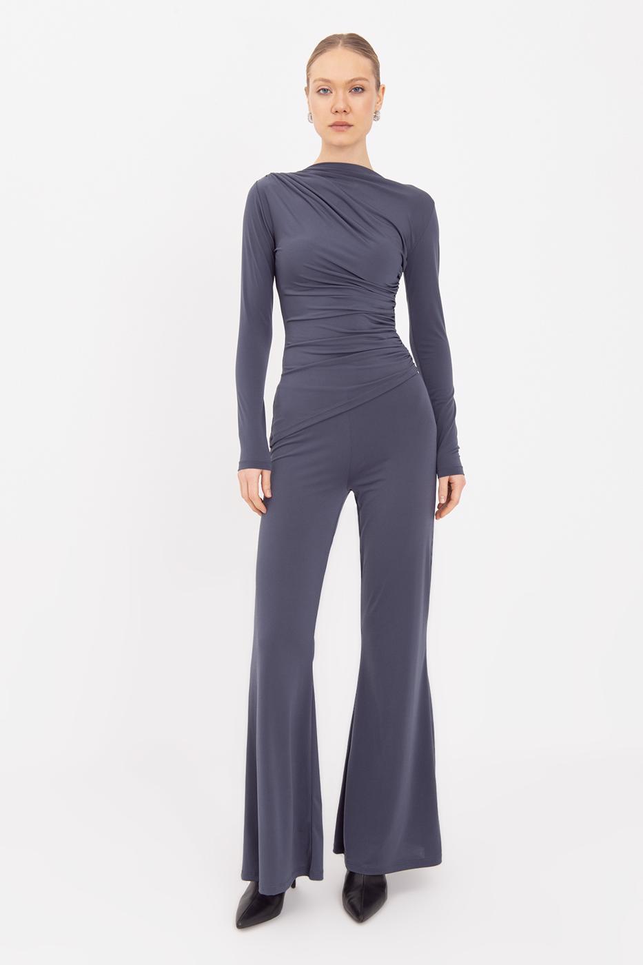 Flared Trousers Anthracite