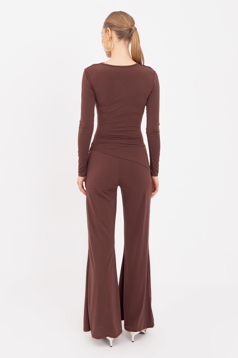 Flared Trousers Brown