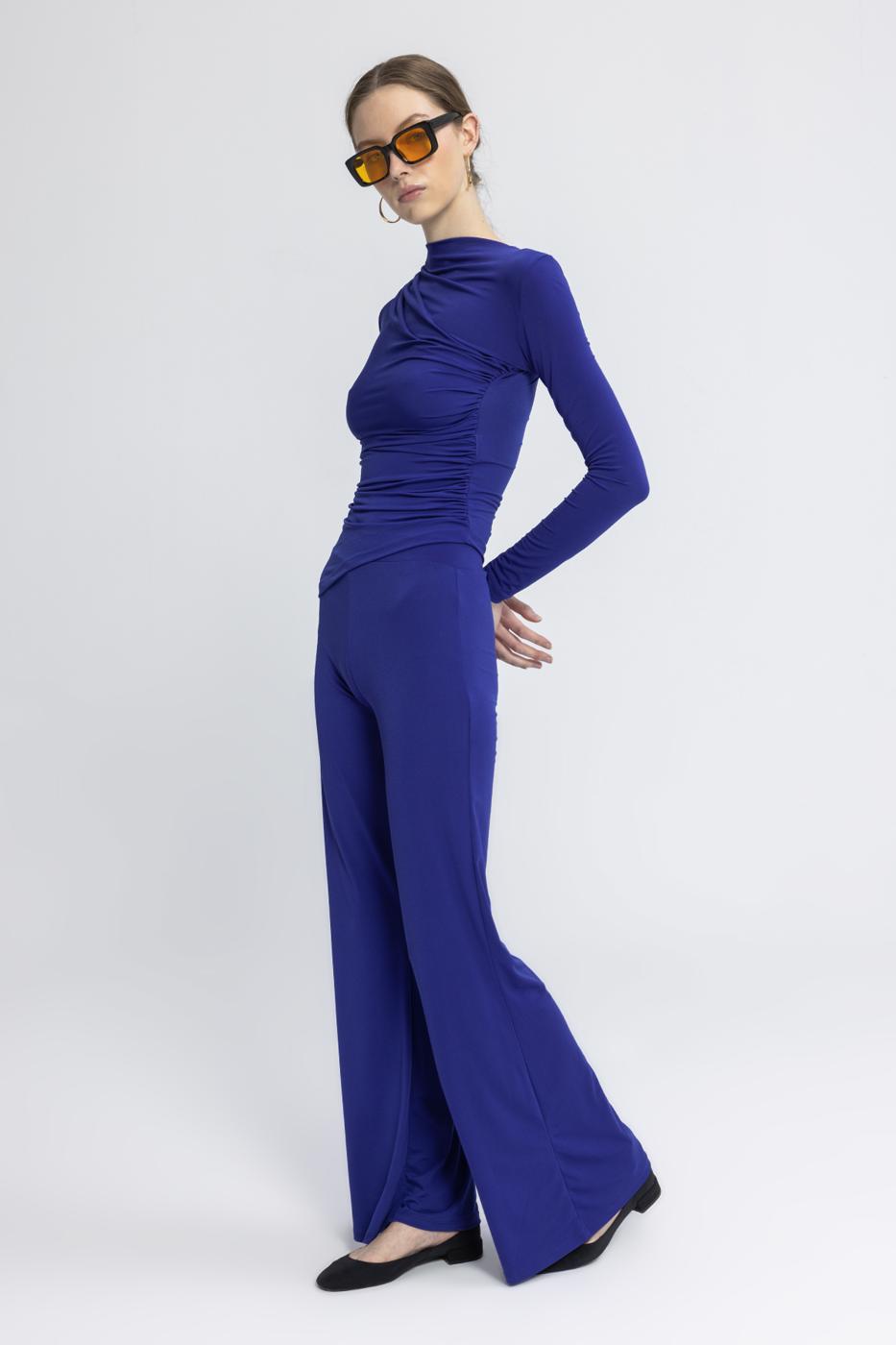 Flared Trousers Sax blue