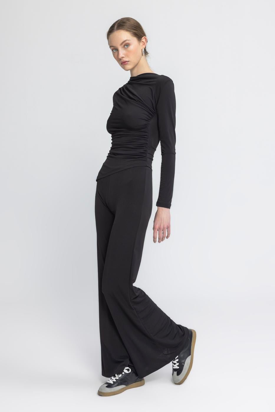 Flared Trousers Black