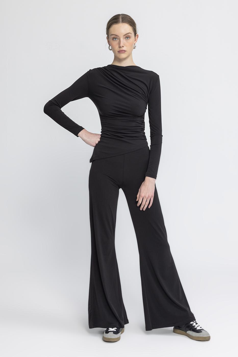 Flared Trousers Black
