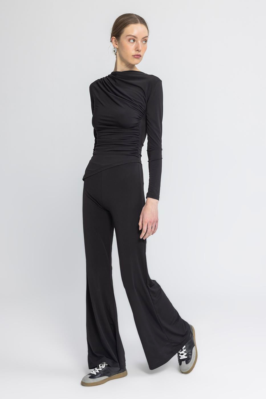 Flared Trousers Black