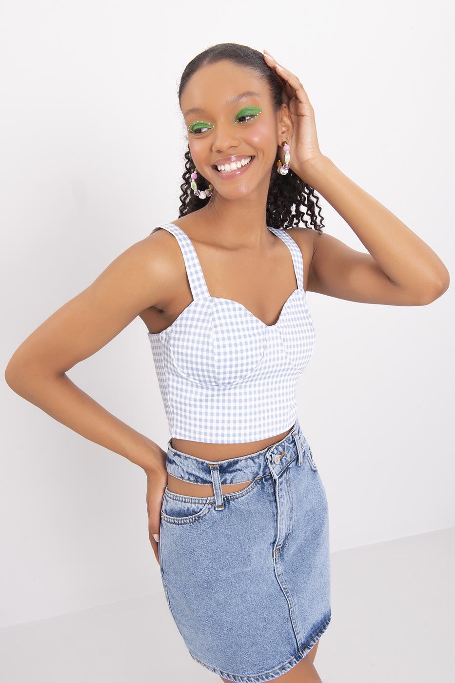 Strappy Tank Top L.blue