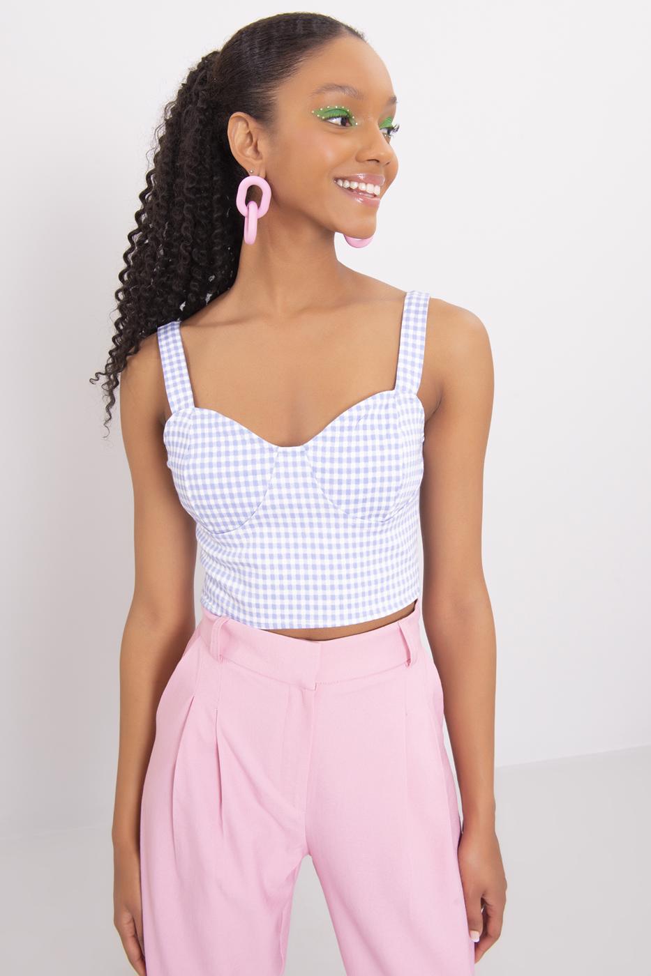 Strappy Tank Top Blue