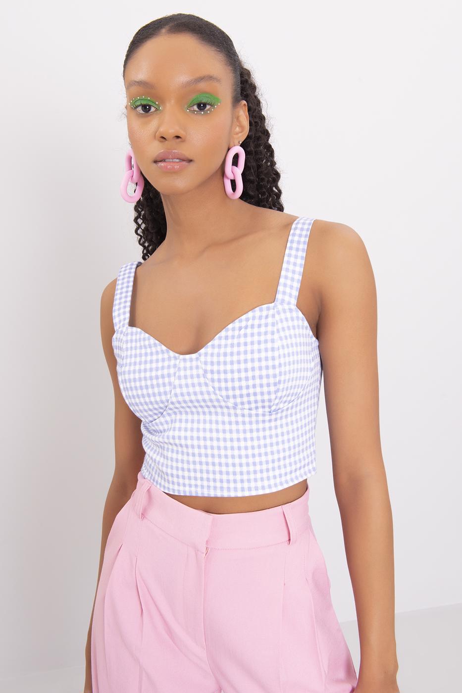 Strappy Tank Top Blue