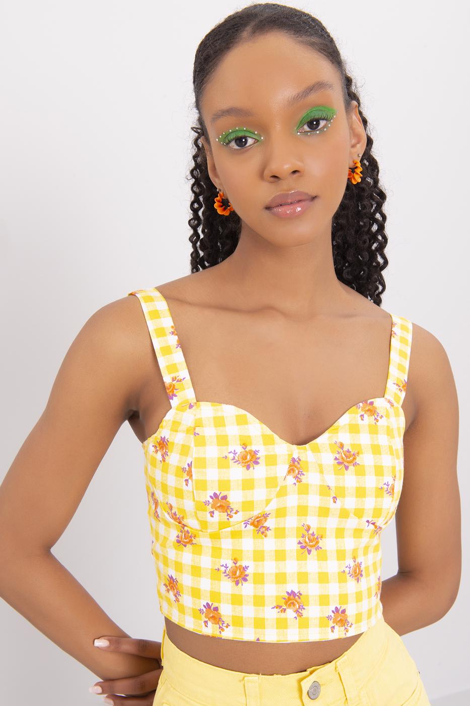 Strappy Tank Top Yellow