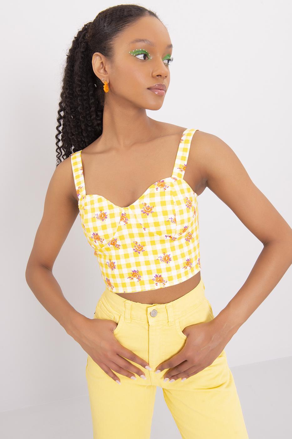Strappy Tank Top Yellow
