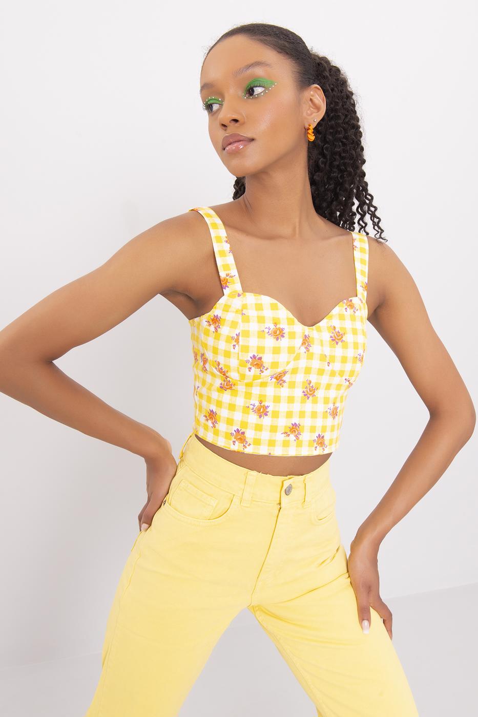 Strappy Tank Top Yellow