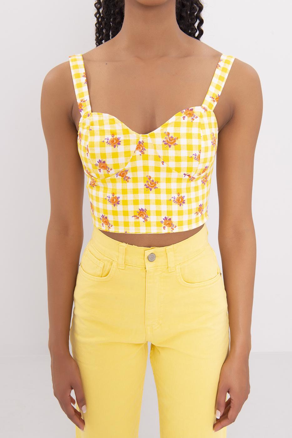 Strappy Tank Top Yellow
