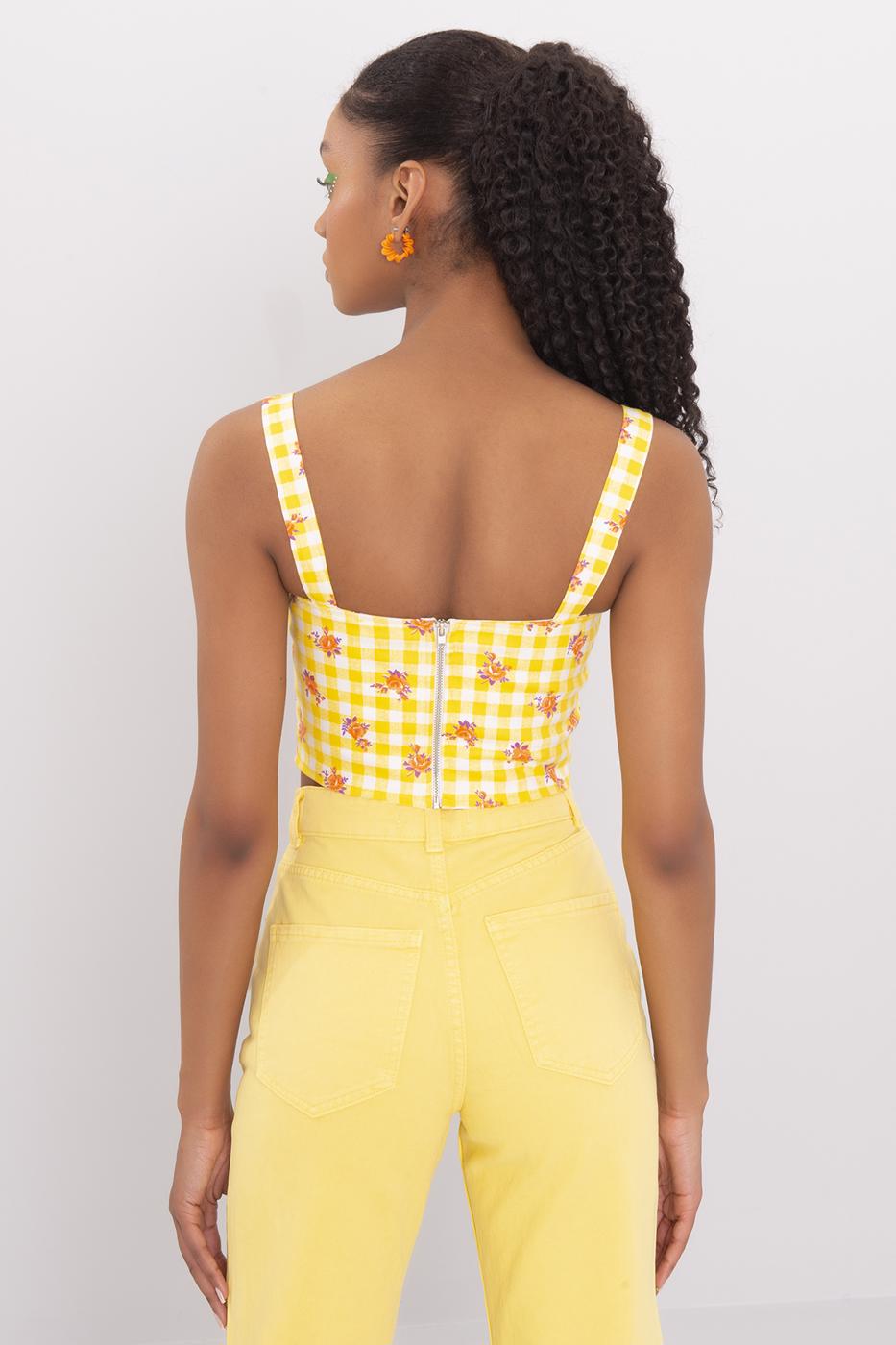 Strappy Tank Top Yellow