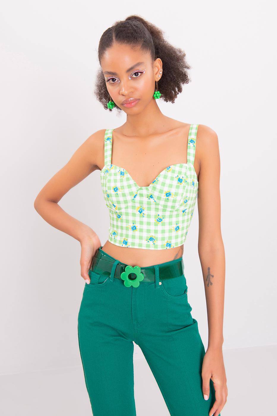 Strappy Tank Top Green