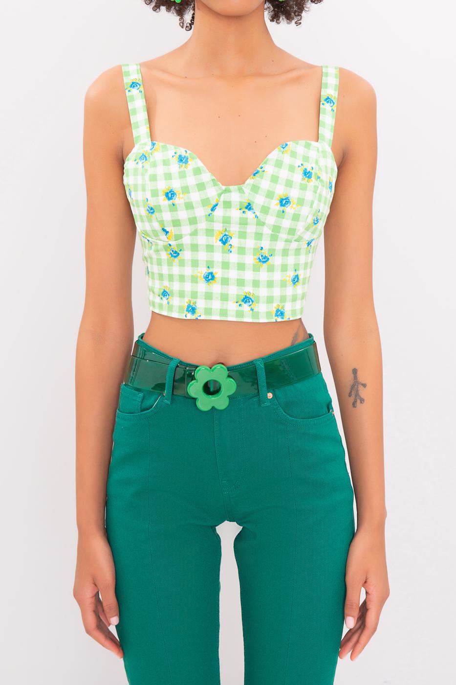 Strappy Tank Top Green
