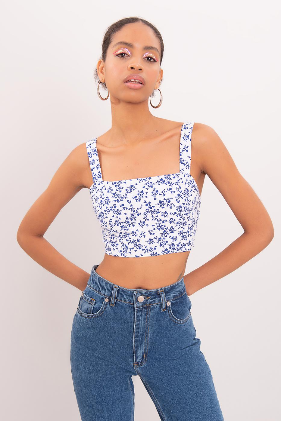 Strappy Tank Top White