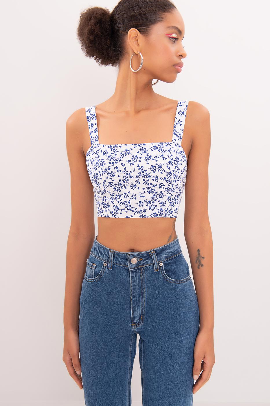 Strappy Tank Top White