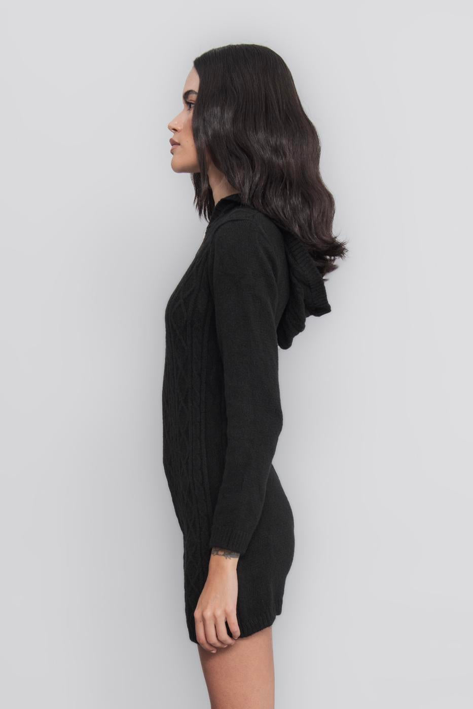 Hooded Knit Mini Romper