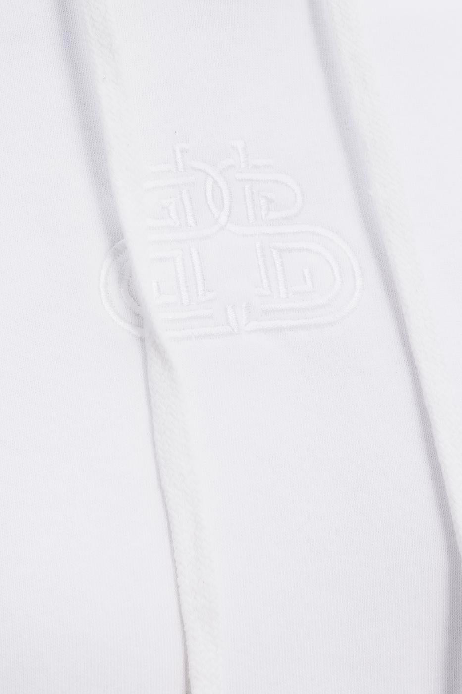 Hooded Embroided Sweatshirt Ecru