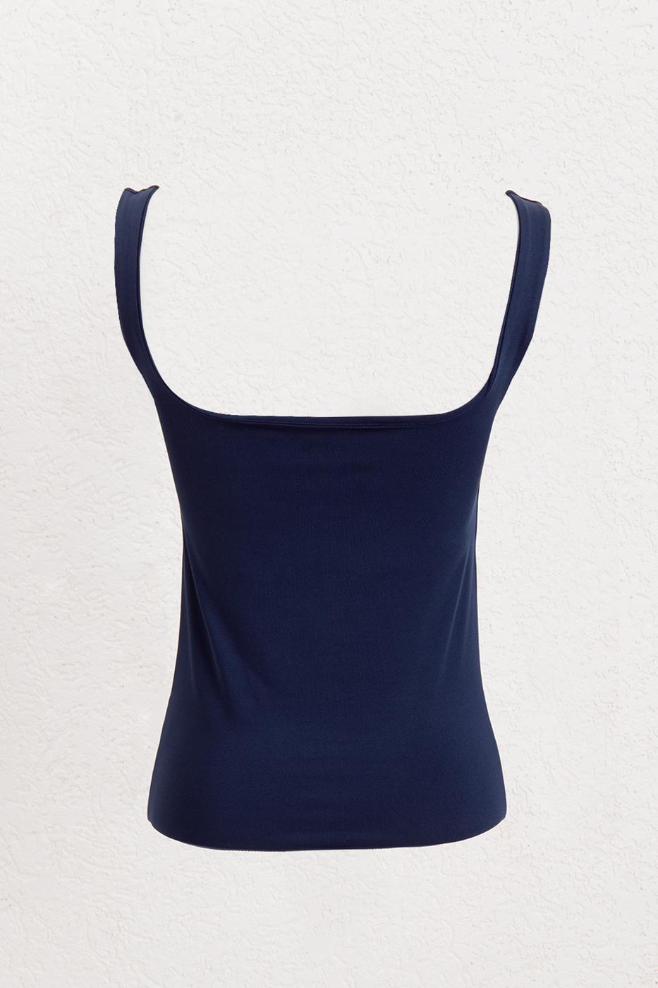 Square Neck Tank Top Navy